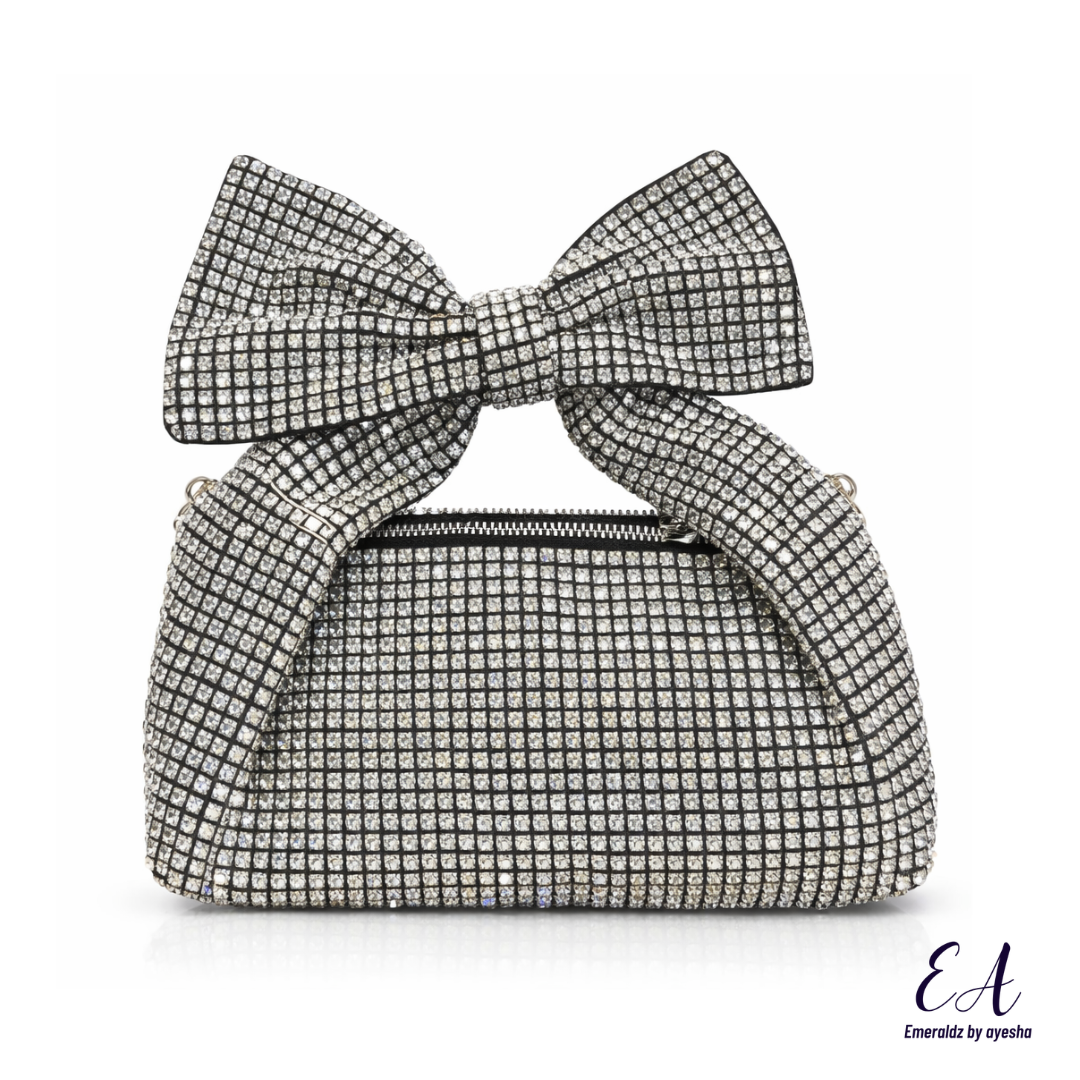 Arora Bow Clutch (silver)