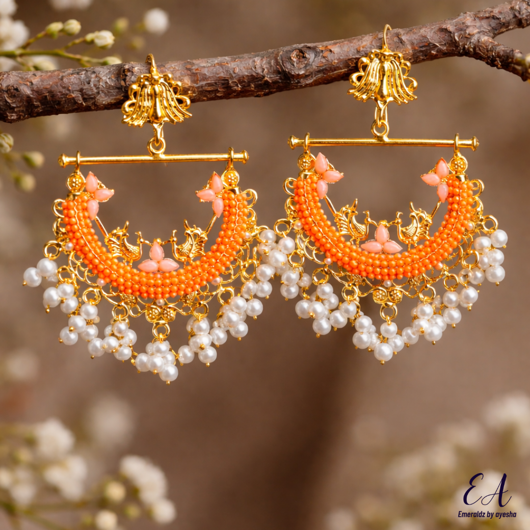 Husna earrings (orange)
