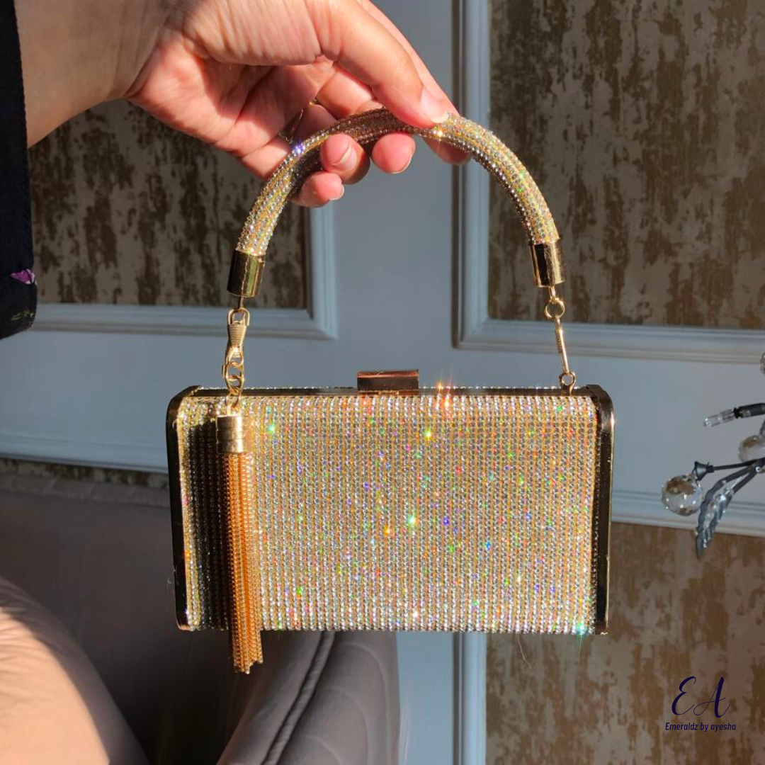 Chloe Crystal Clutch (golden)