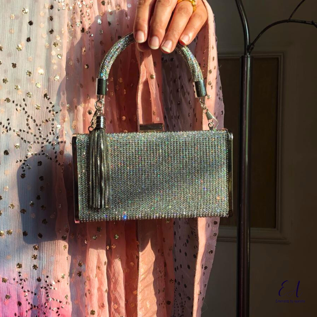 Chloe Crystal Clutch (silver)