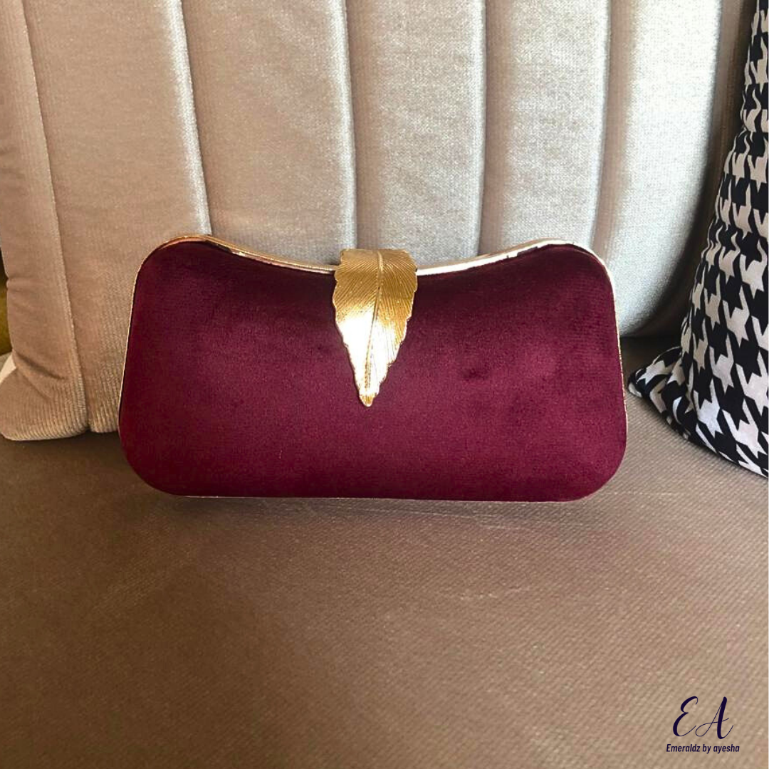 Alice Clutch (maroon)