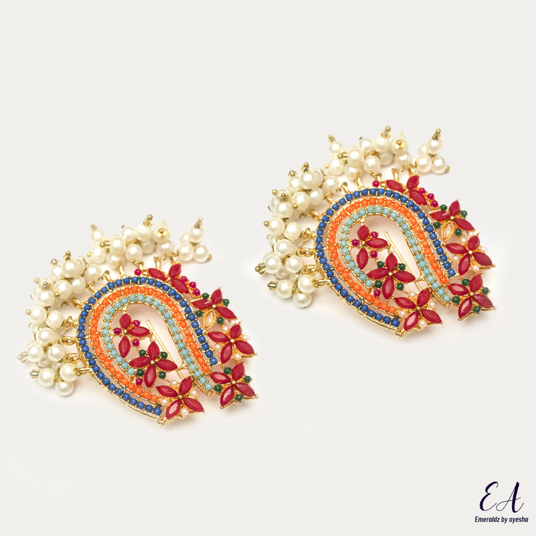 Rumaisa earrings (ruby)