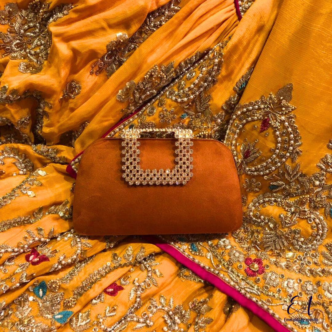 Olivia Clutch (burnt orange)