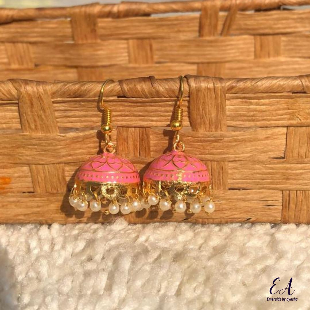 Meena Jhumkay (pink 2)