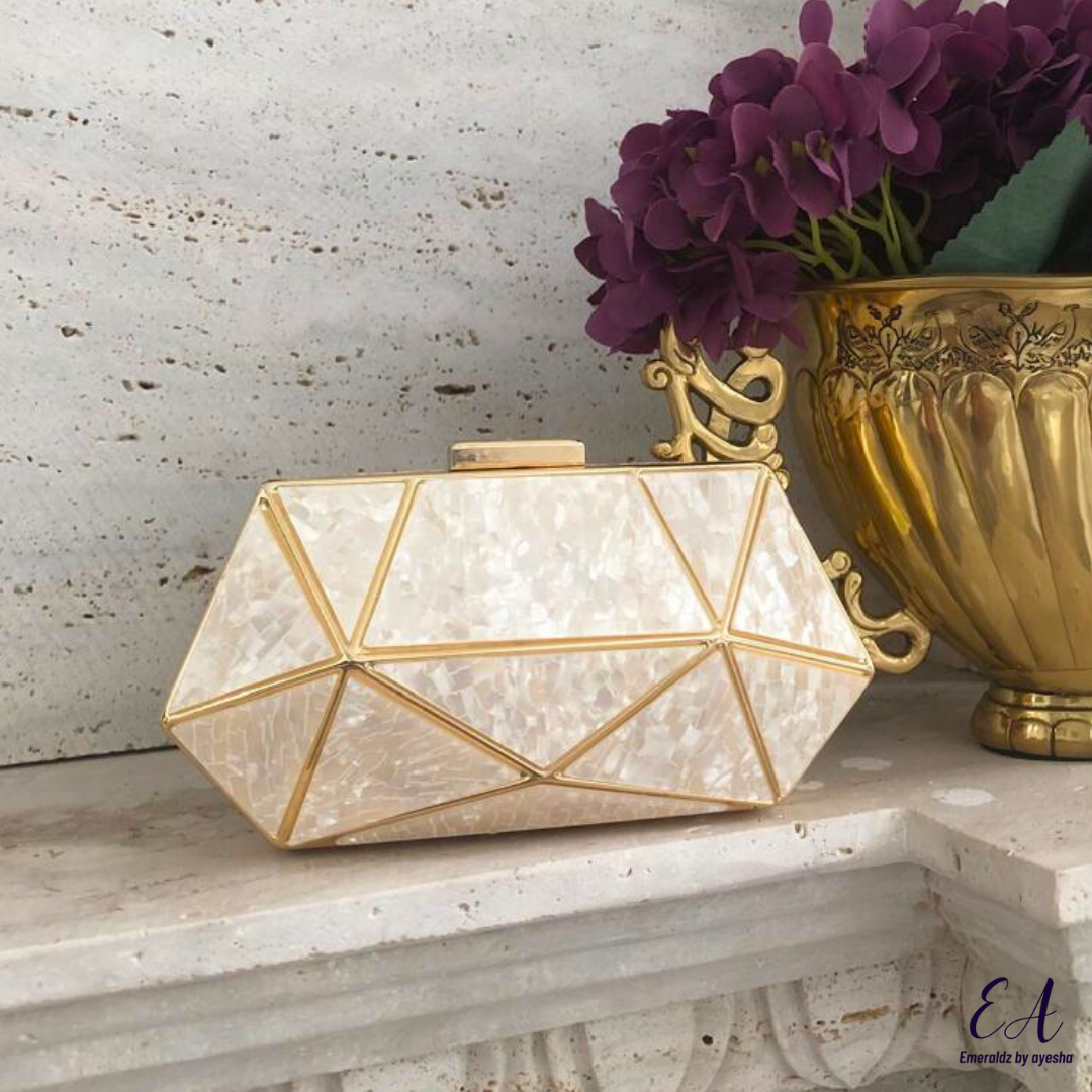 Marble Clutch (white)