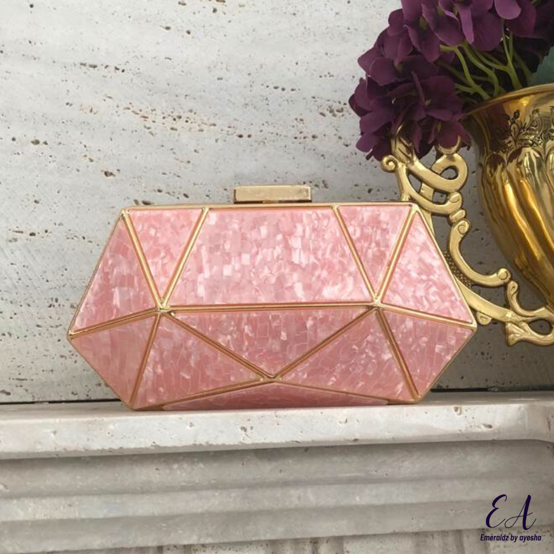 Marble Clutch (pink)