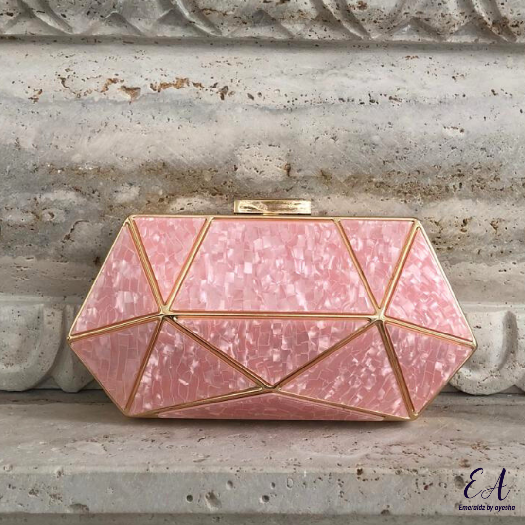 Marble Clutch (pink)