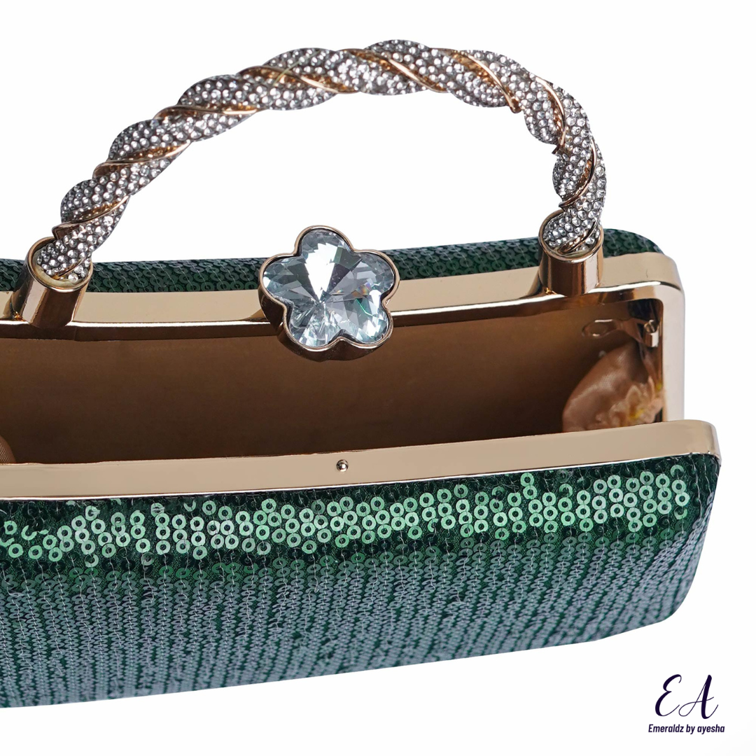 Stardust Clutch (bottle green)