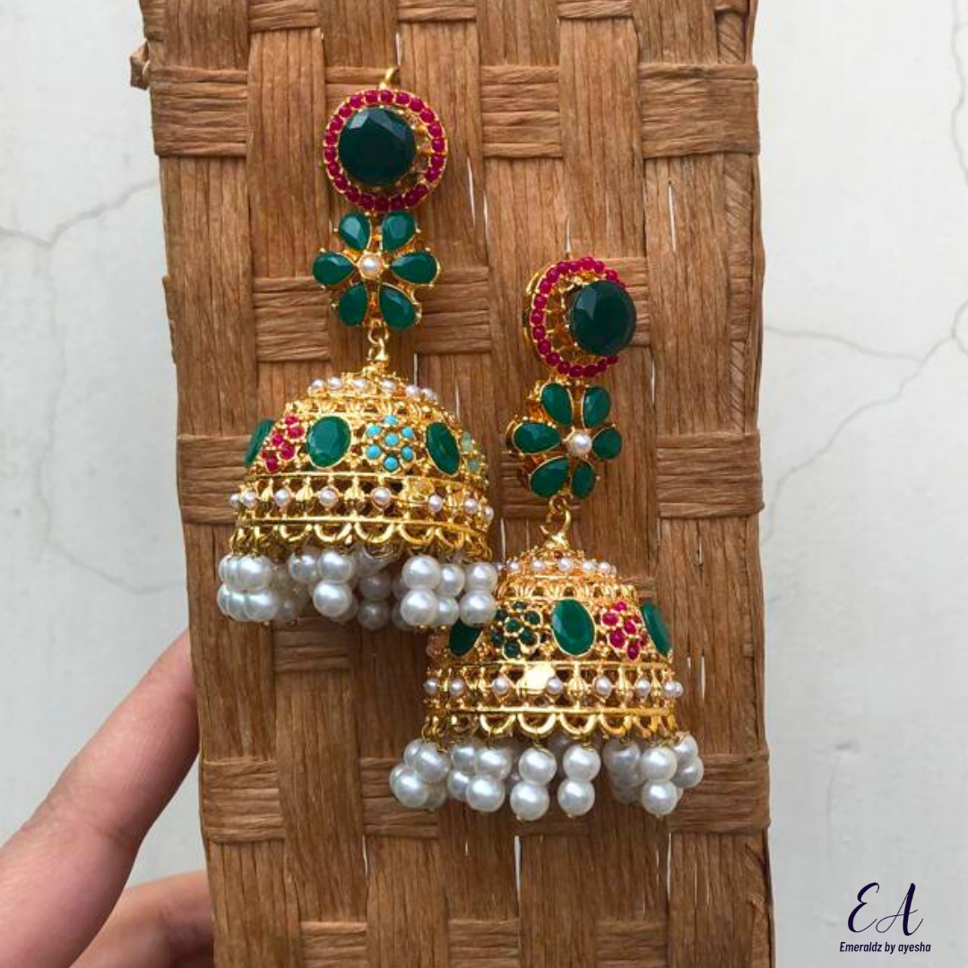 Nazneen Jhumkay (green)