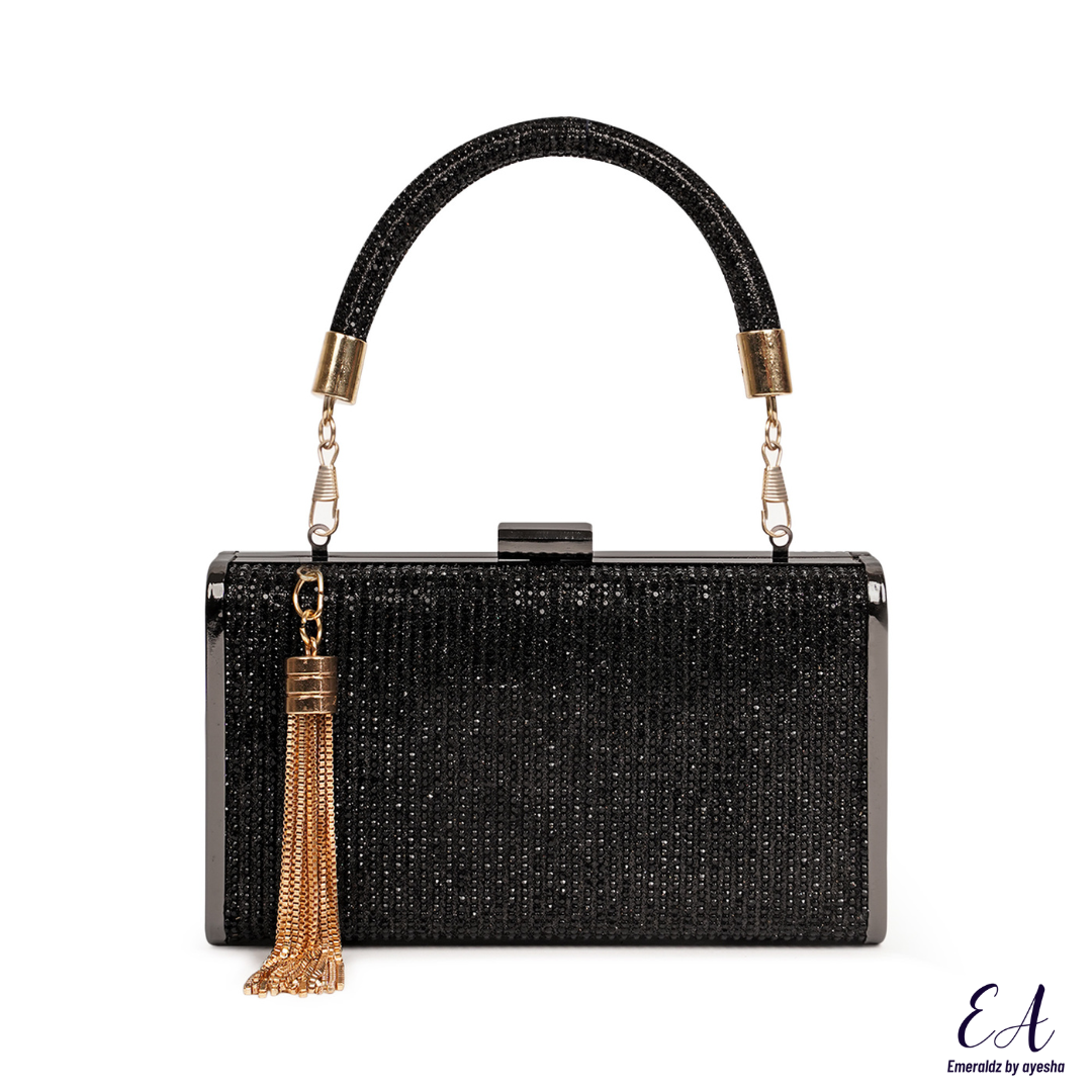 Chloe Crystal Clutch (black)