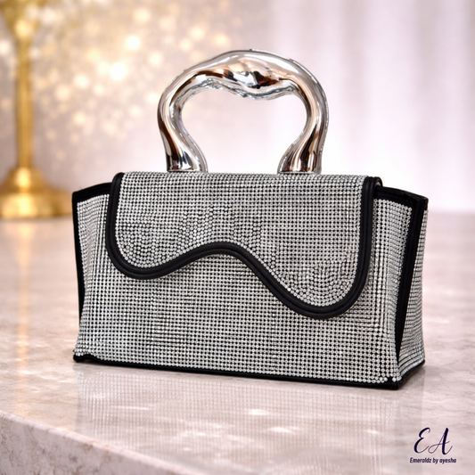 Eva Clutch (black silver)
