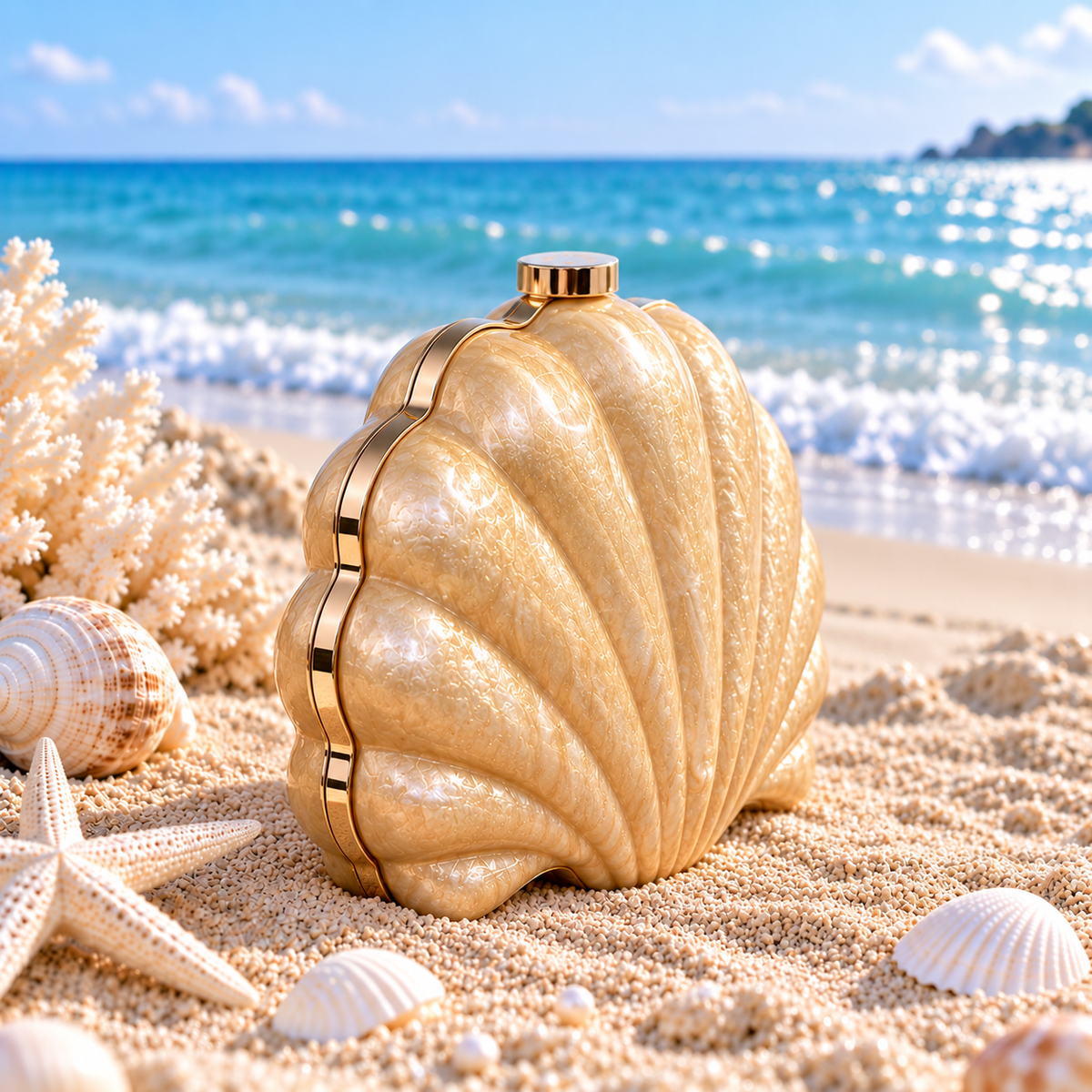 Nora Shell Clutch (gold)