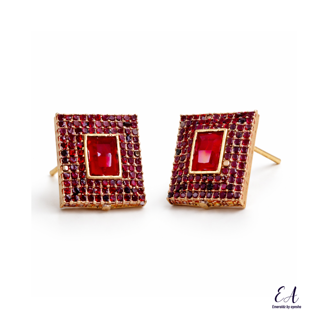 Ayra earrings (ruby)