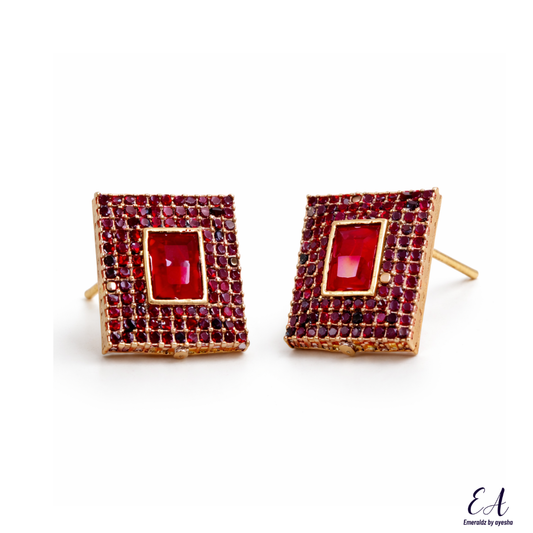 Ayra earrings (ruby)