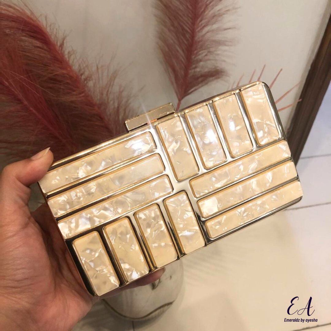 Marble Clutch (white)