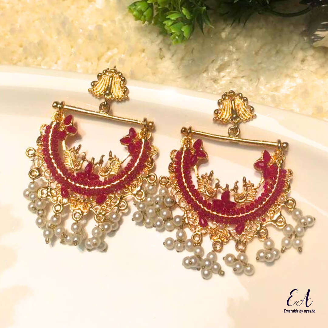 Husna Earrings (fushia)