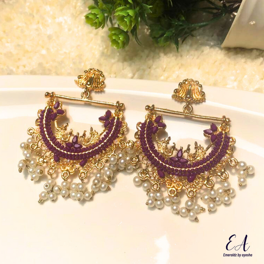 Husna earrings (purple)