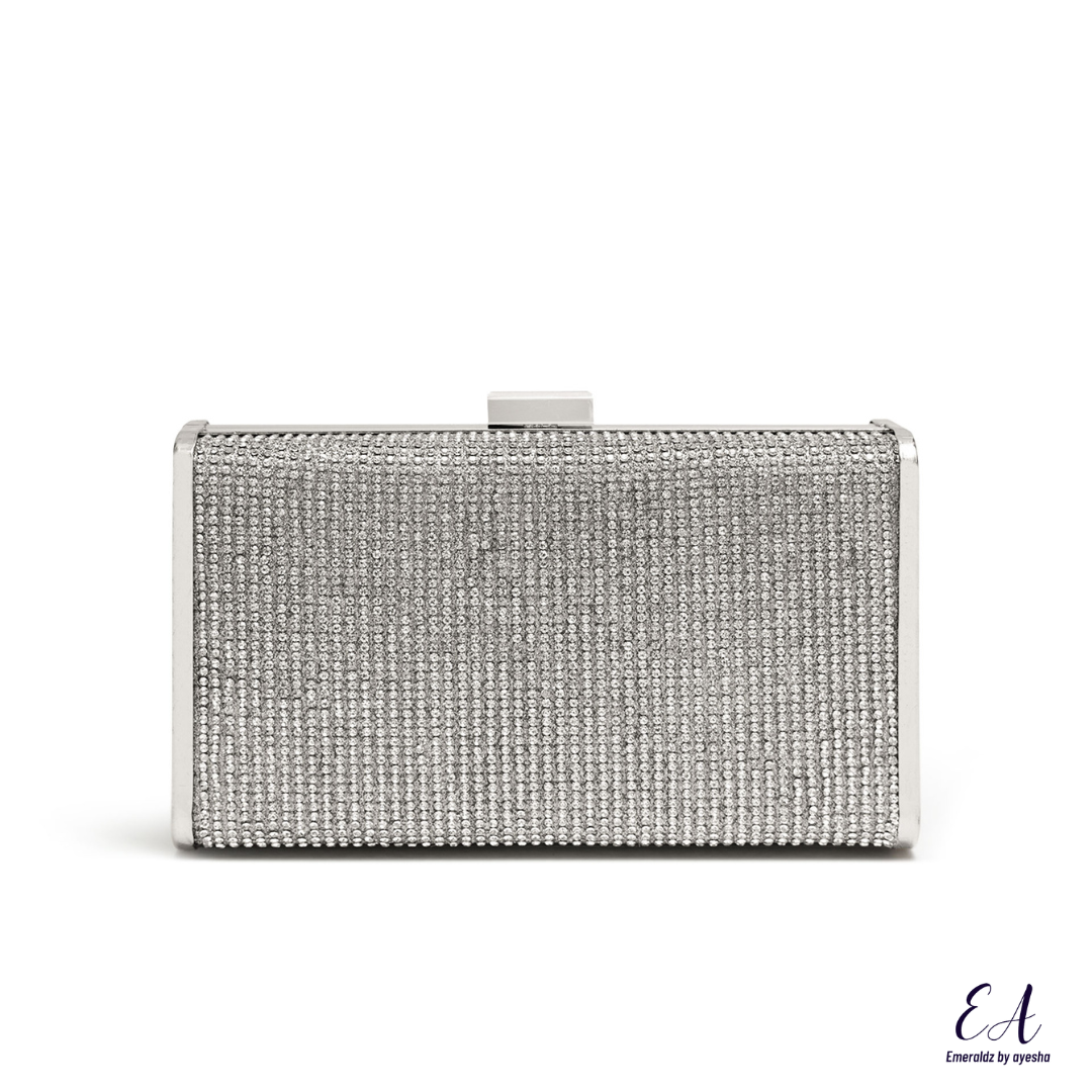 Chloe Crystal Clutch (silver)