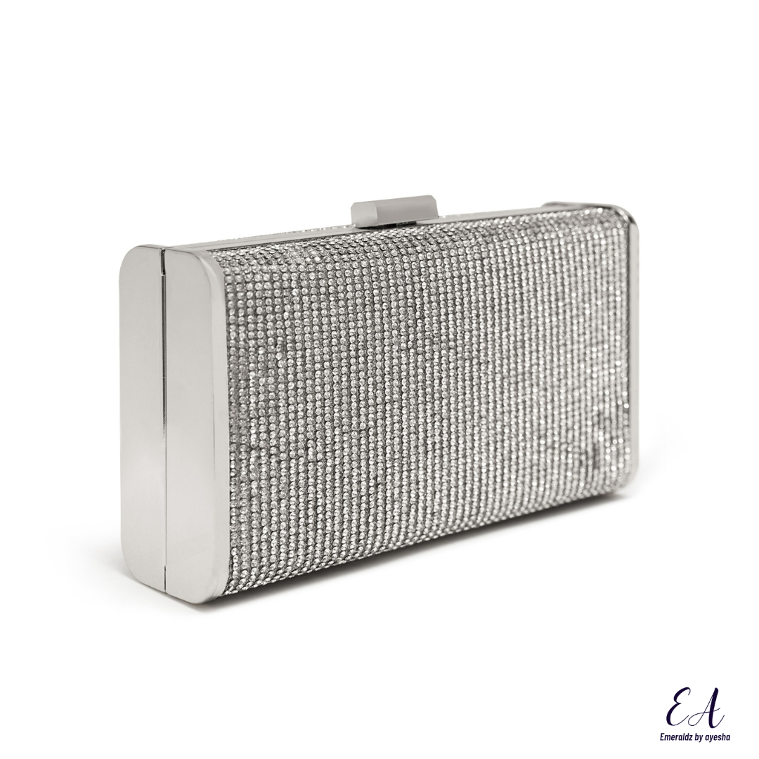 Chloe Crystal Clutch (silver)