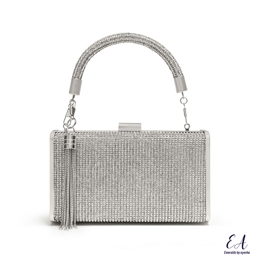 Chloe Crystal Clutch (silver)