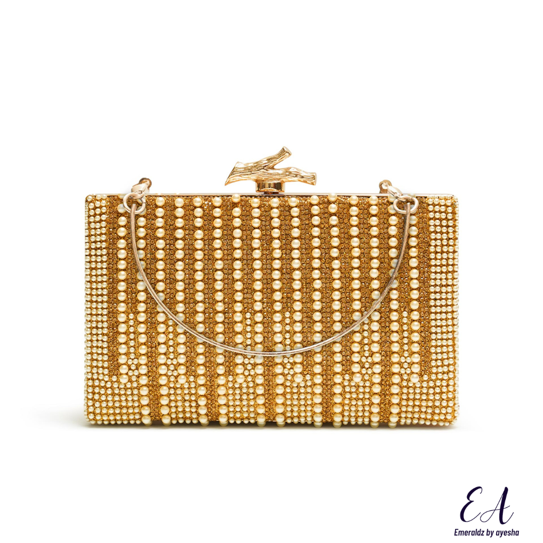 Ana Pearl Clutch (gold)