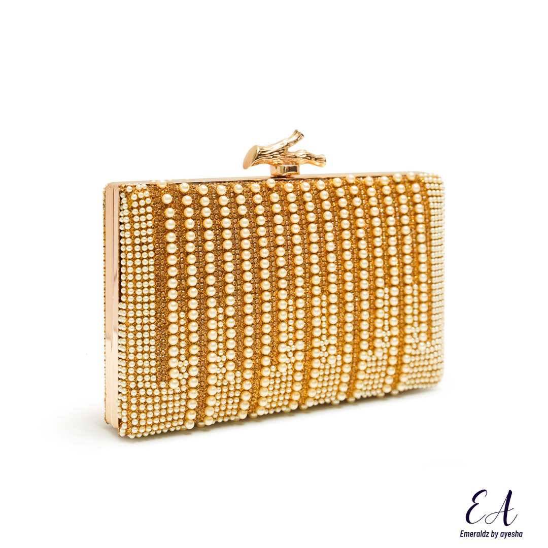 Ana Pearl Clutch (gold)