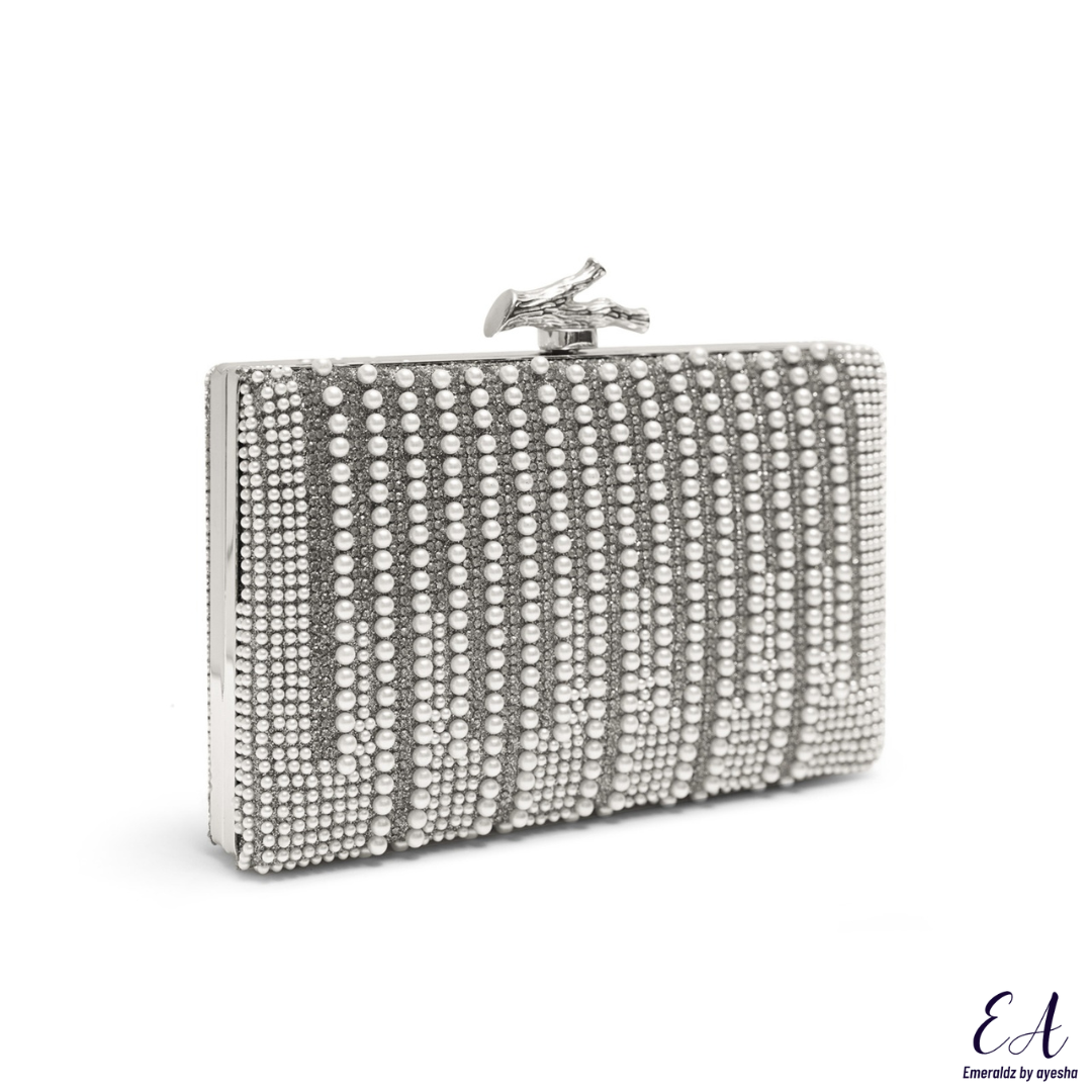 Ana Pearl Clutch (silver)