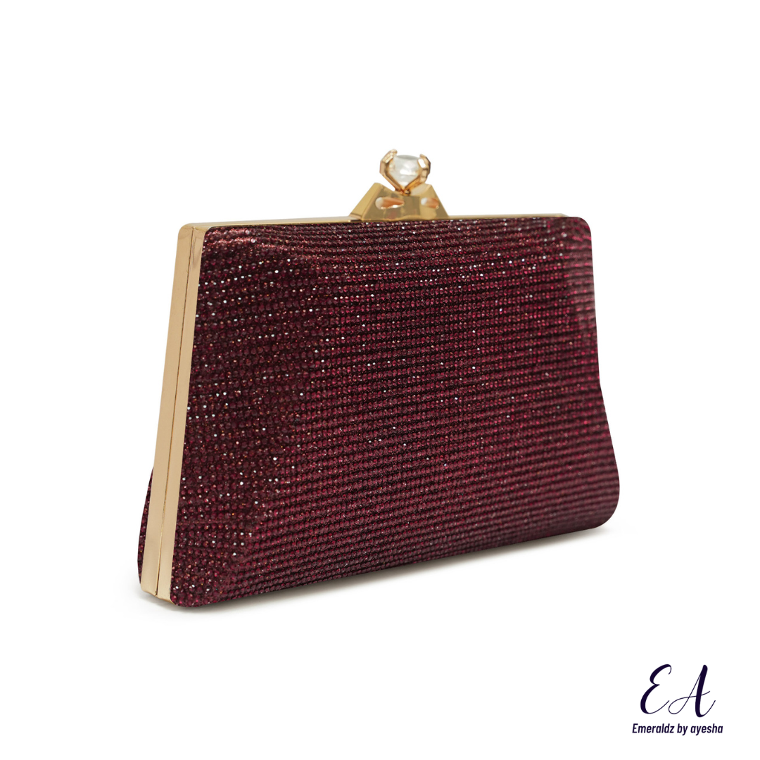 Aurora Clutch (maroon)