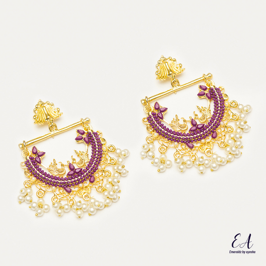 Husna earrings (purple)