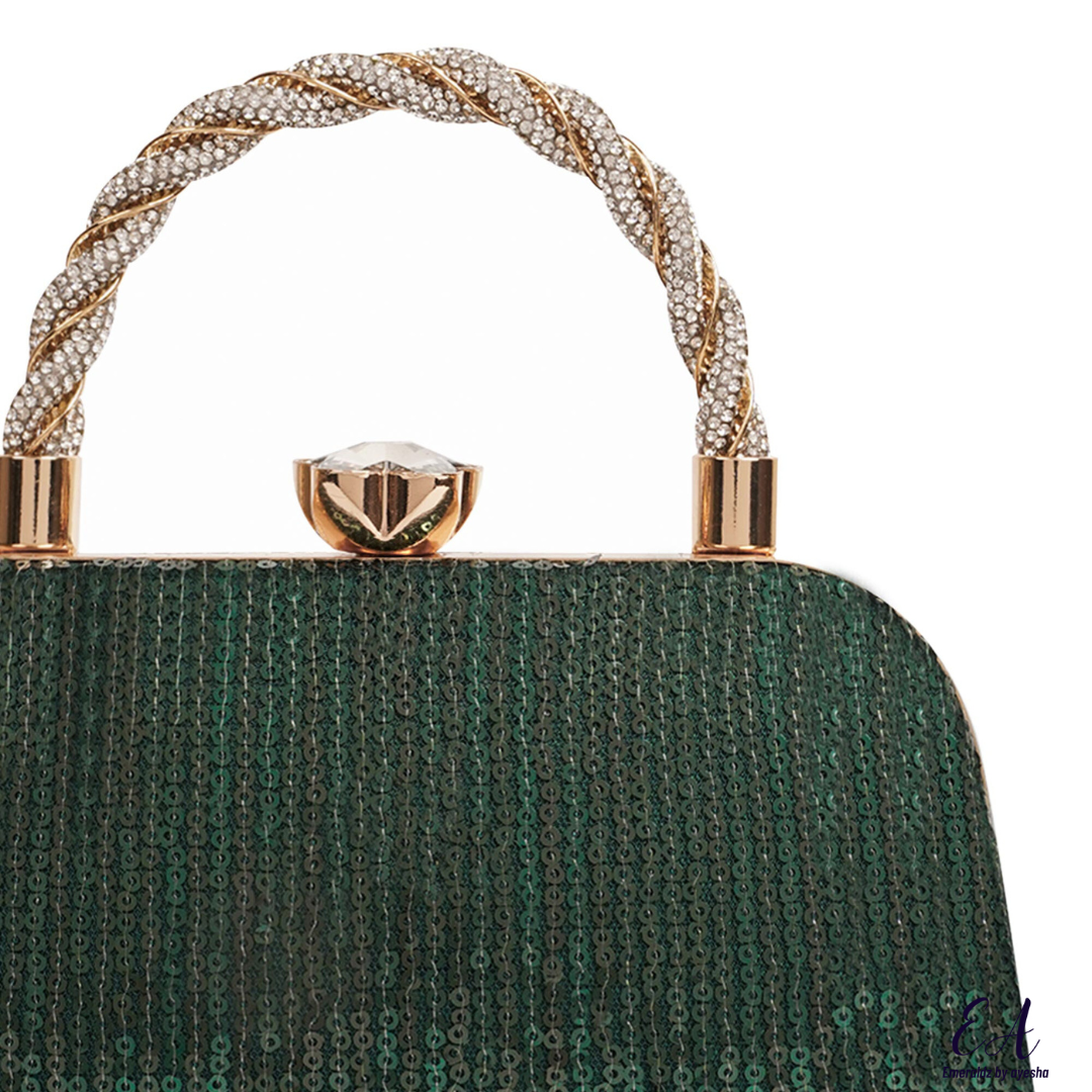 Stardust Clutch (bottle green)
