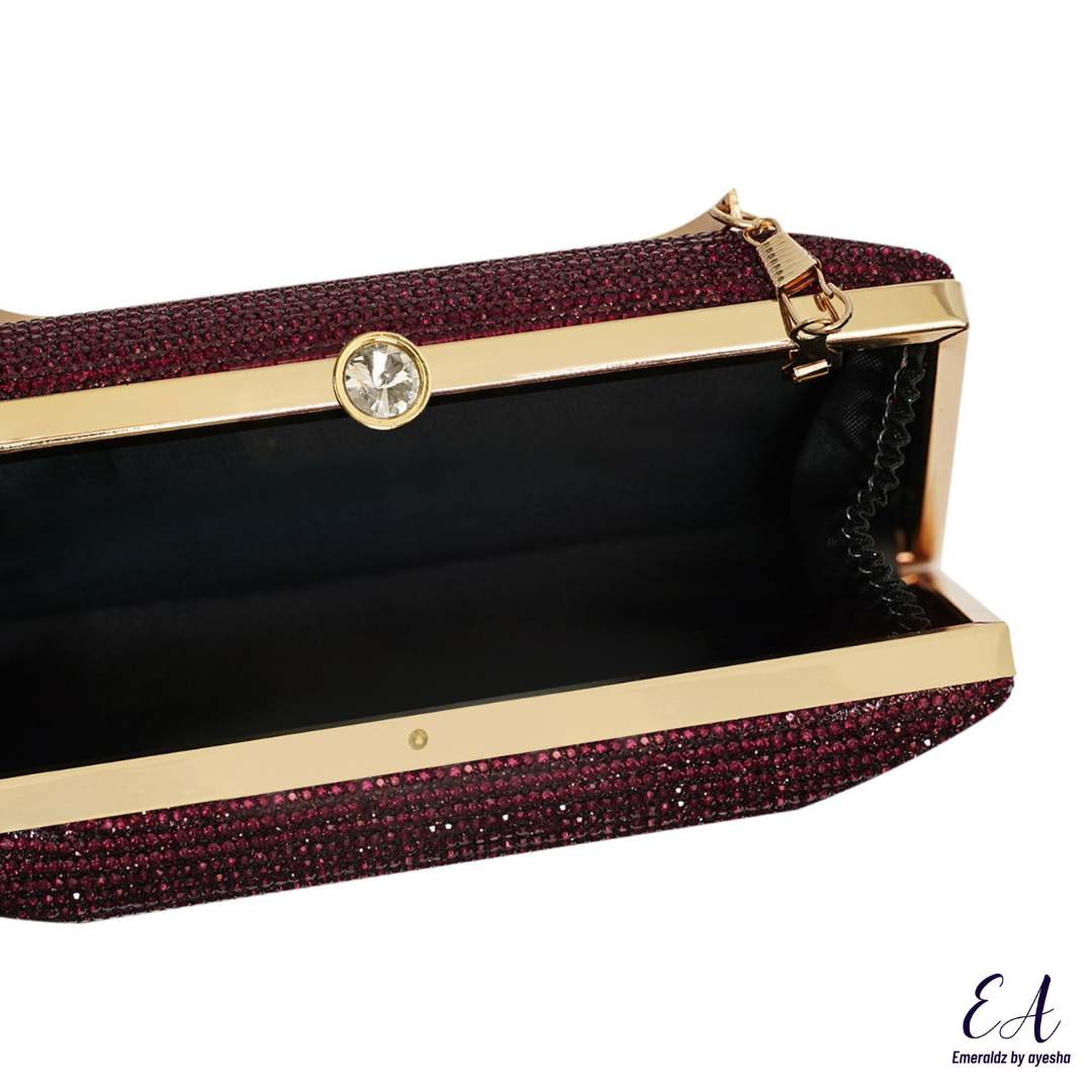 Celeste Clutch (maroon)
