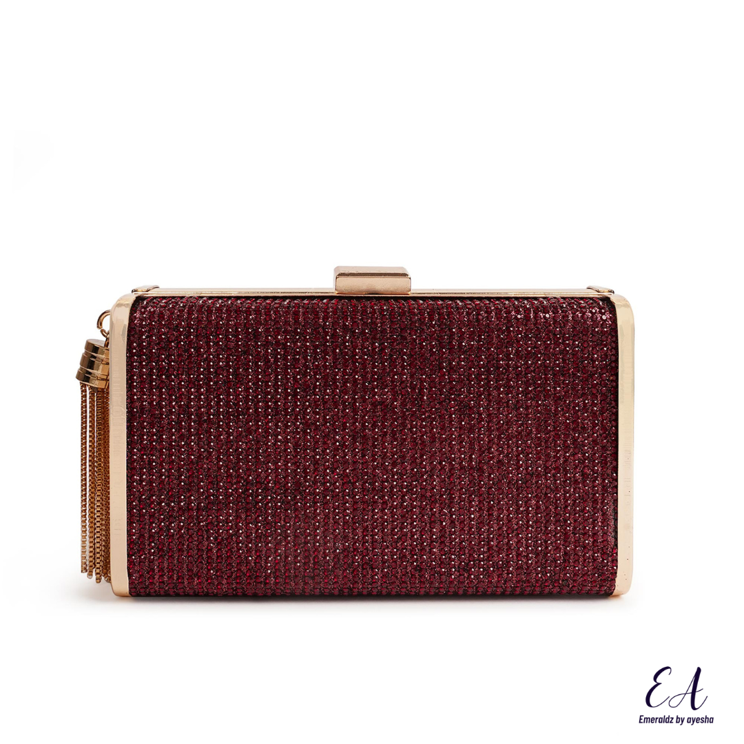 Chloe Clutch (maroon)