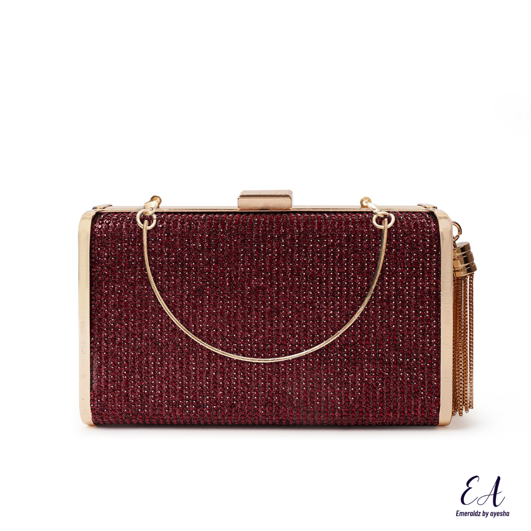 Chloe Clutch (maroon)
