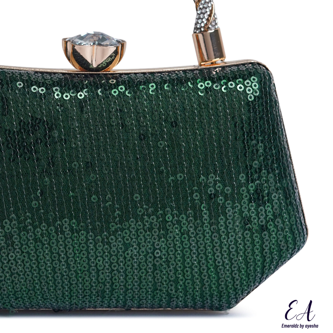 Stardust Clutch (bottle green)