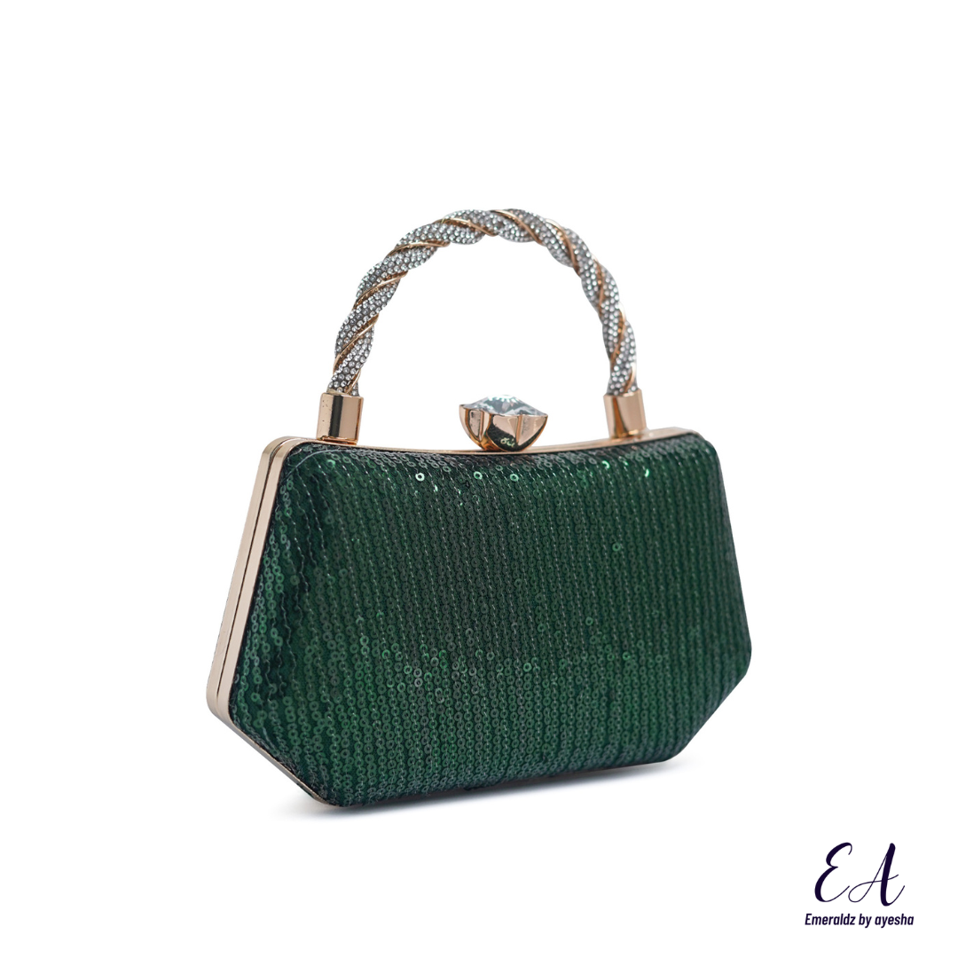 Stardust Clutch (bottle green)
