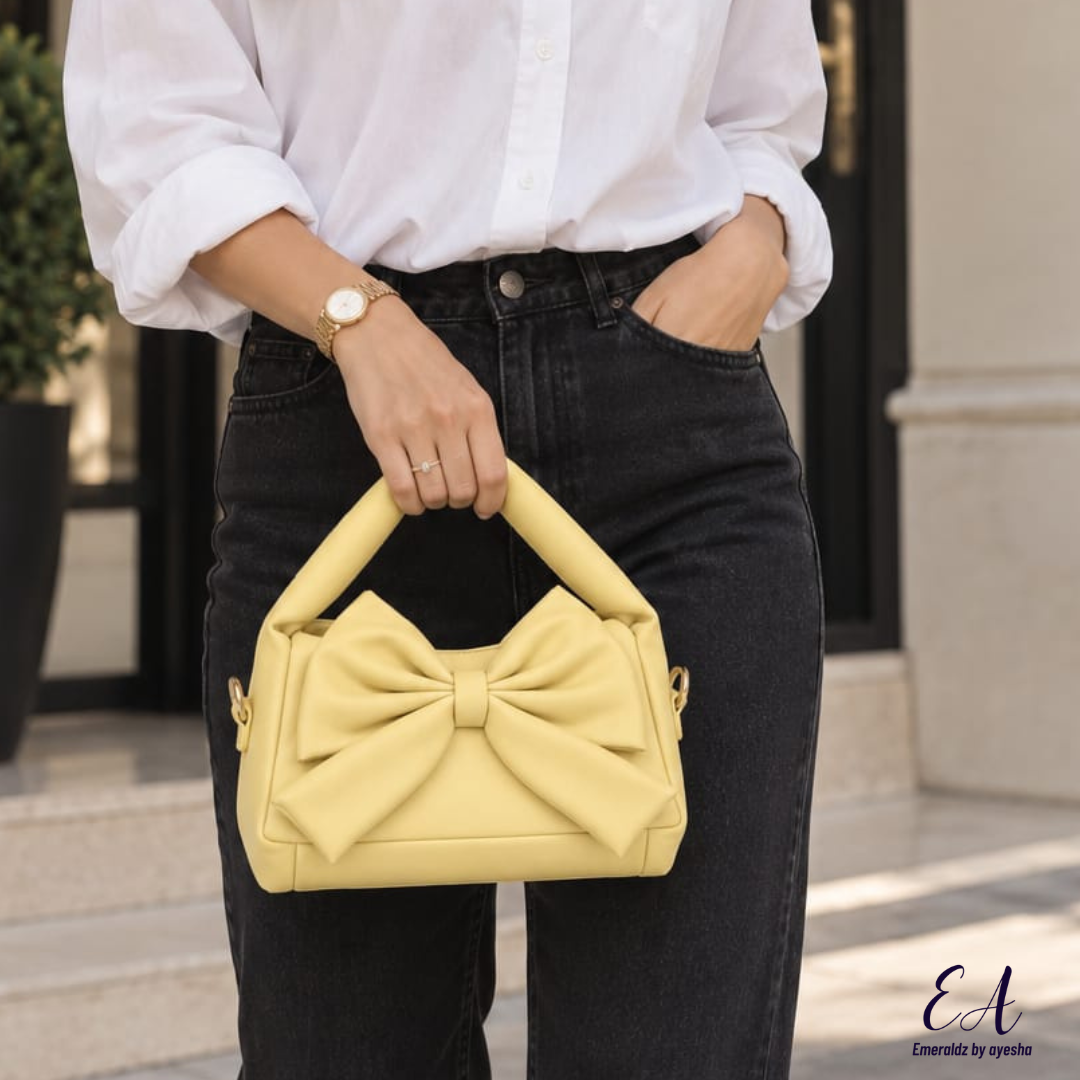 Raya hand bag (butter yellow)