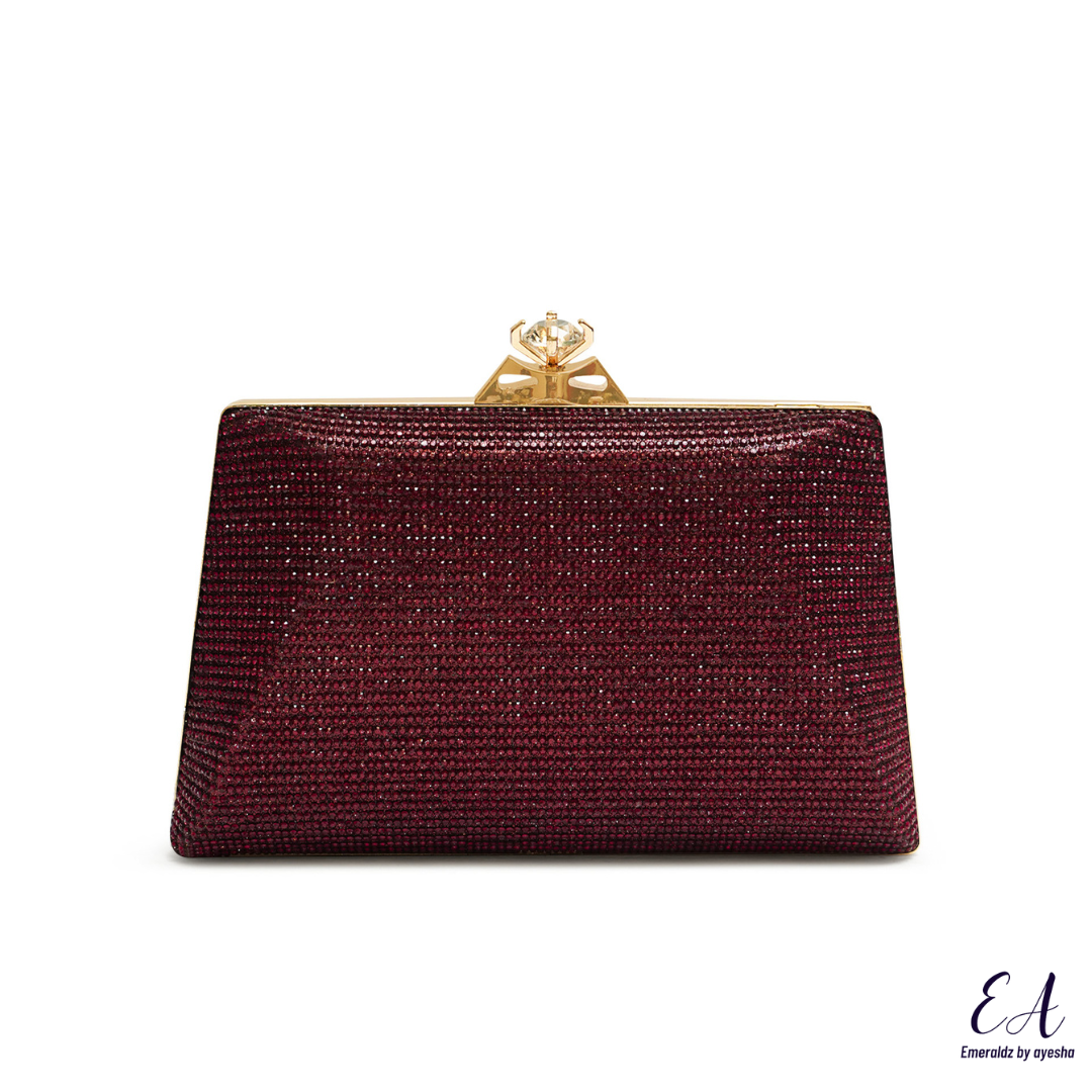 Aurora Clutch (maroon)