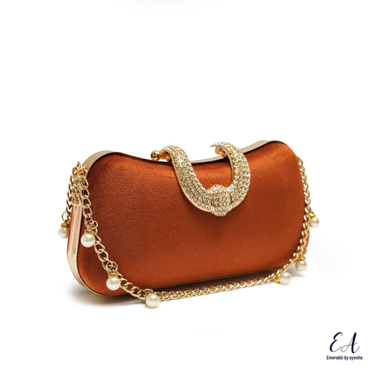 Fiona Clutch (burnt orange)