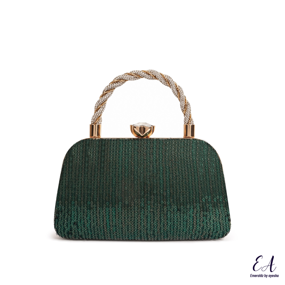 Stardust Clutch (bottle green)