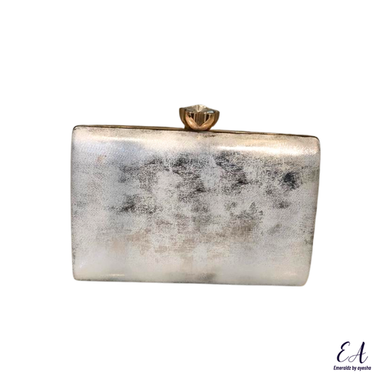 Clarissa Clutch (white silver)