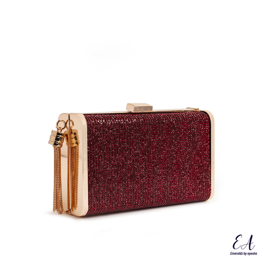 Chloe Clutch (maroon)
