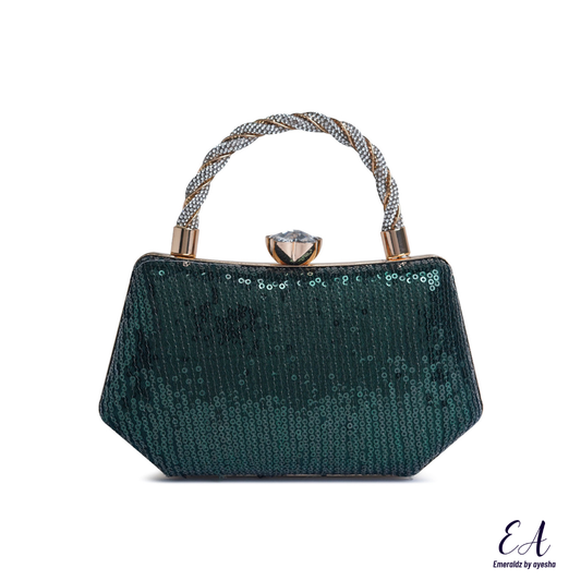 Stardust Clutch (bottle green)