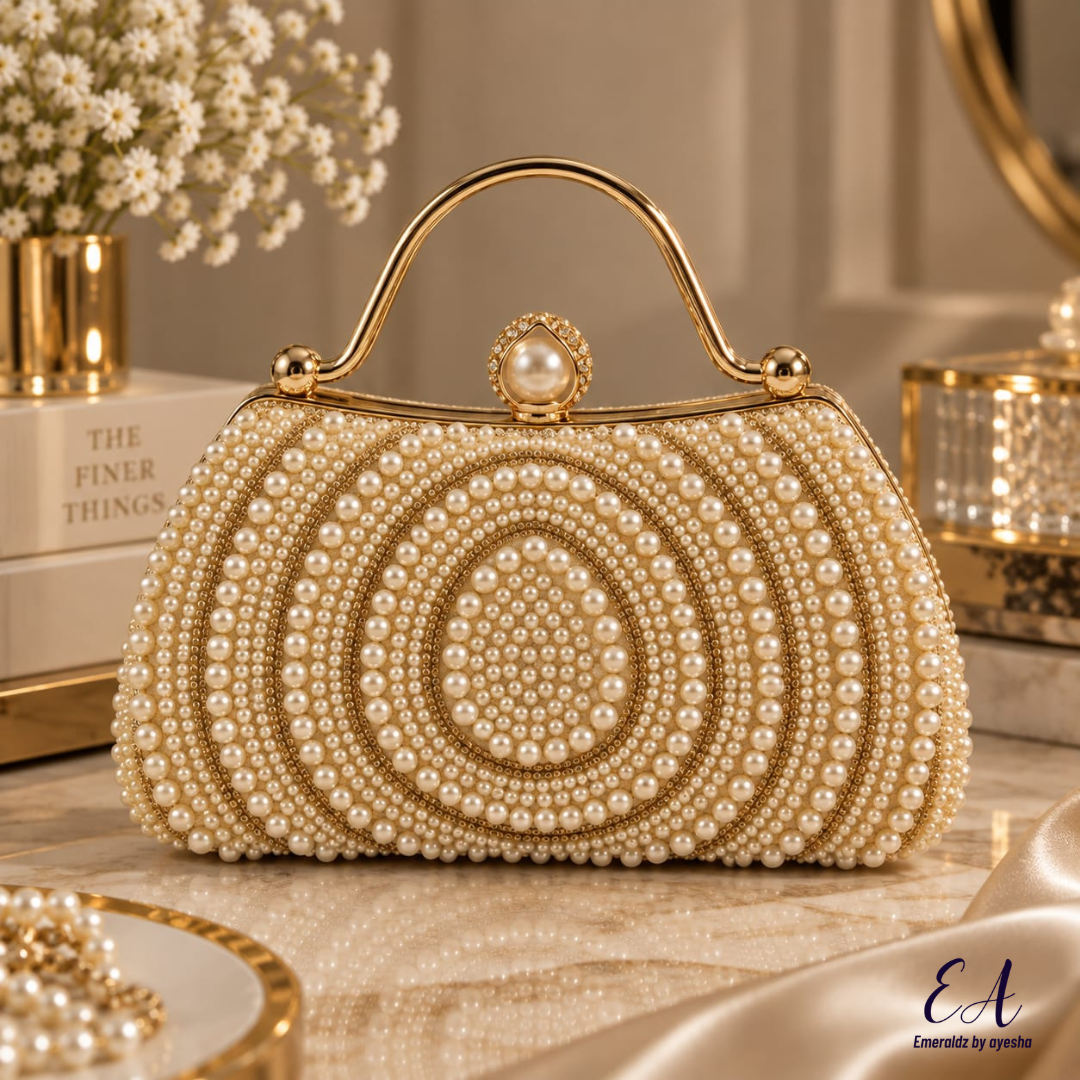Elsa pearl Clutch (gold)