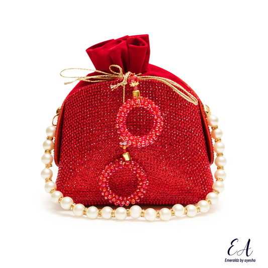 Bella Potli Clutch (Red)