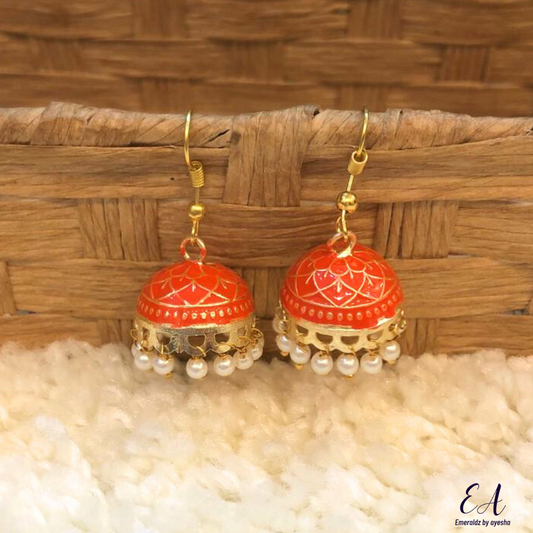 Meena jhumki (orange)