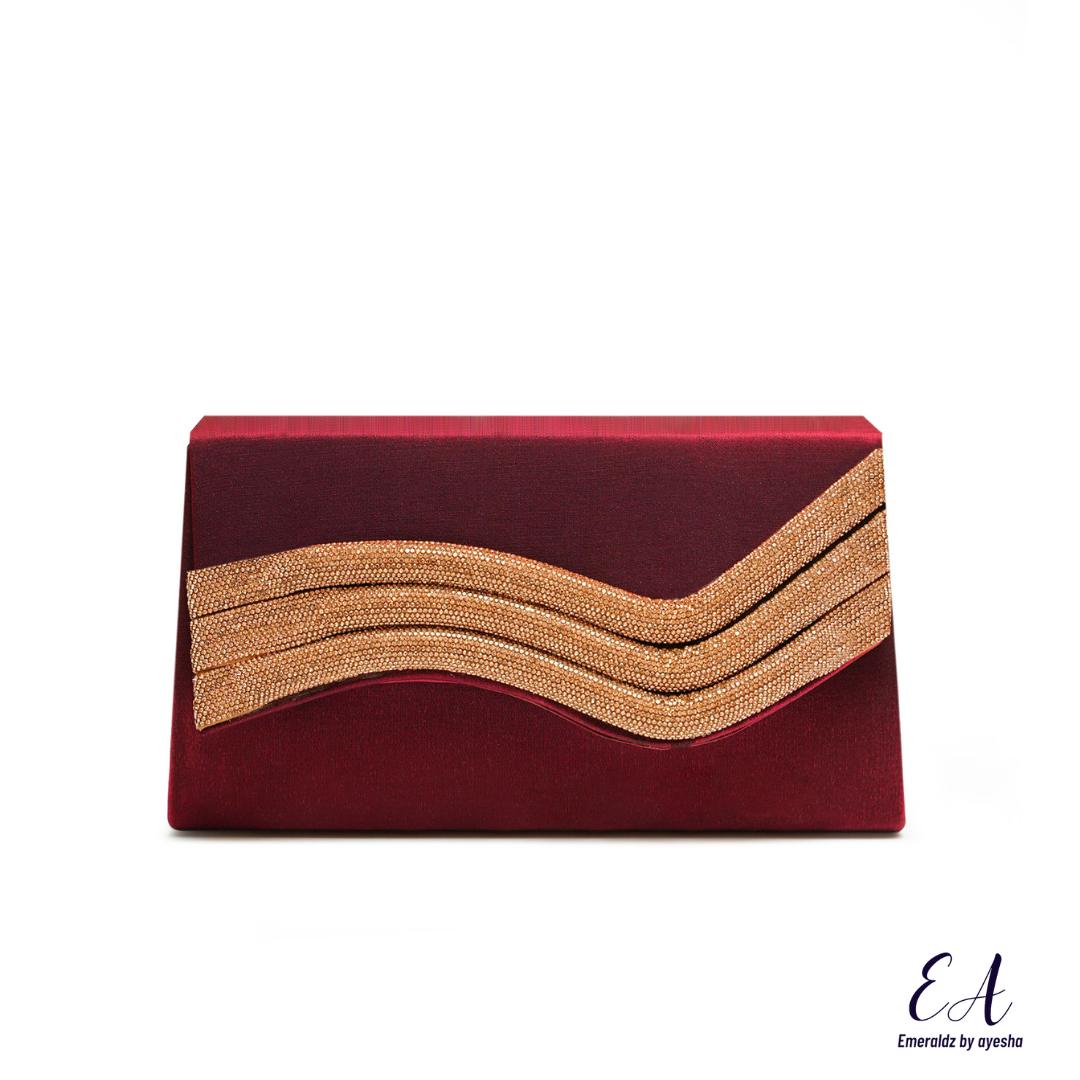 Scarlett Clutch Bag (maroon)