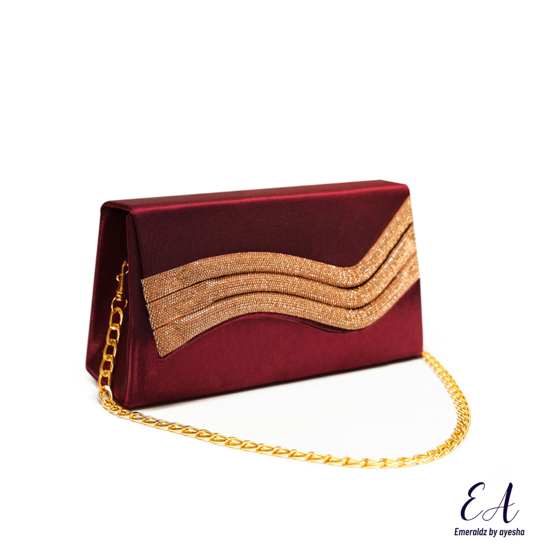 Scarlett Clutch Bag (maroon)