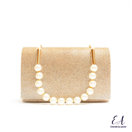 Crystal Allure Clutch Bag (gold)