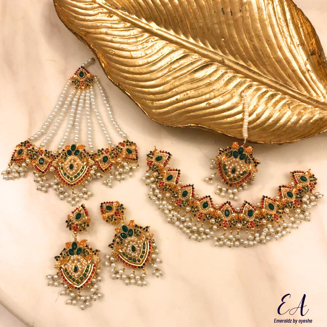 Navratna necklace set