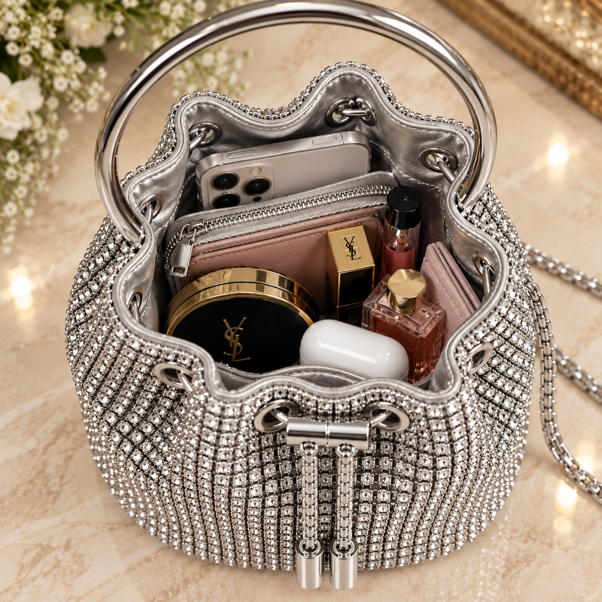 Bianca Clutch silver
